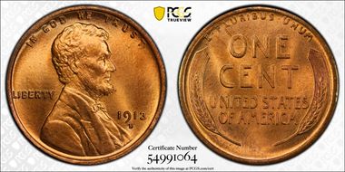1913-D 1C MS67RD