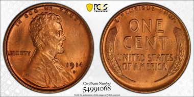 1914-D 1C MS66RD