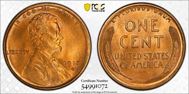 1915-S 1C MS66+ RD