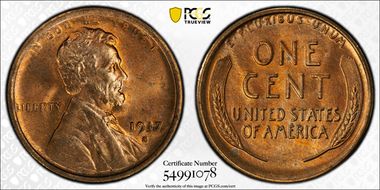 1917-S 1C MS65RD