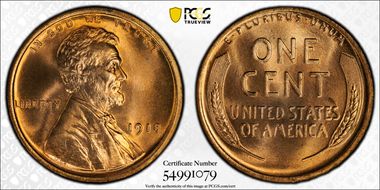 1918 1C MS68+ RD