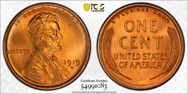 1919-D 1C MS66+ RD
