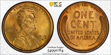 1919-S 1C MS66RD