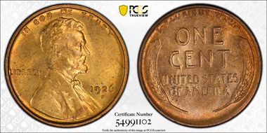 1926-S 1C MS64RD