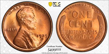 1929-S 1C MS66+ RD