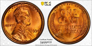 1934 1C MS68RD