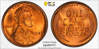 1936 1C MS68RD