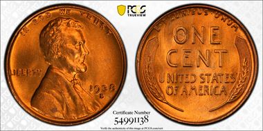 1938-S 1C MS68RD