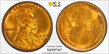 1939-D 1C MS68RD