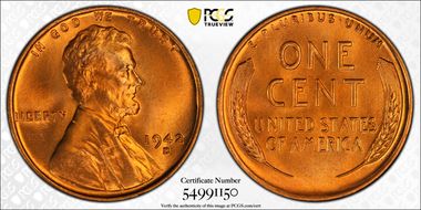 1942-D 1C MS68RD