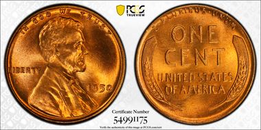 1950 1C MS67+ RD