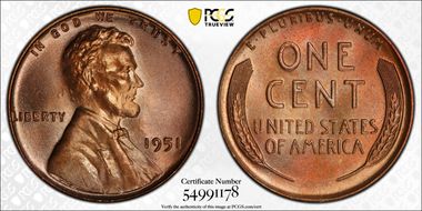 1951 1C MS67+ RD