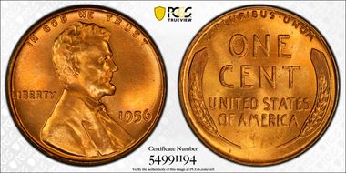 1956 1C MS67+ RD