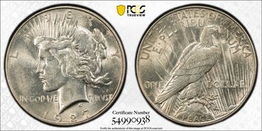 1927-S $1 AU58