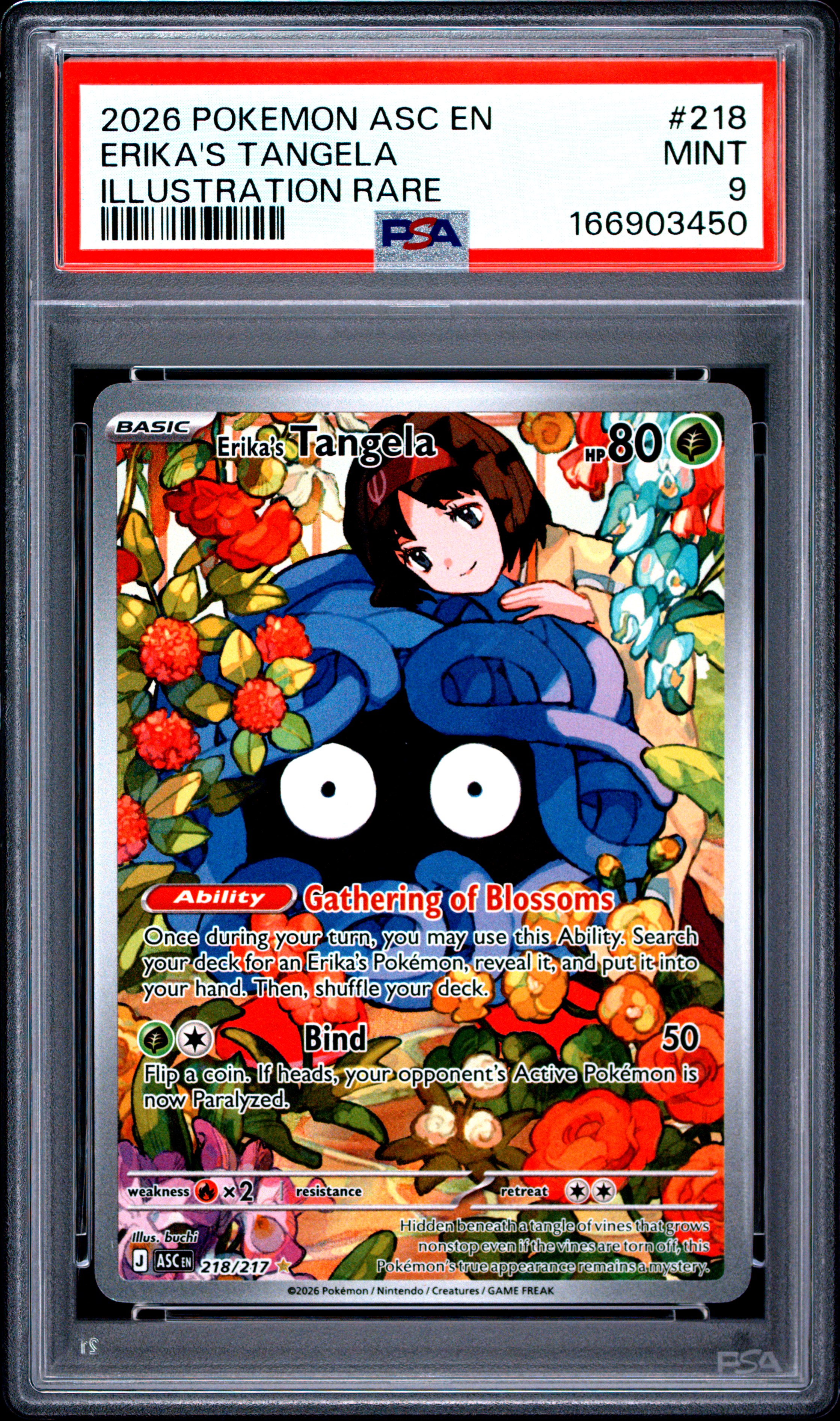 2026 #218 Erika's Tangela PSA 9 Asc EN-Ascended Heroes
