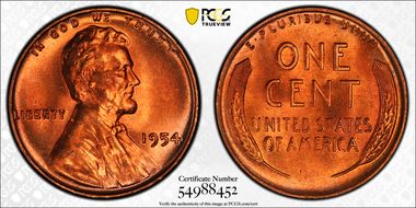 1954 1C MS67RD