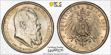 1911-D 3 Mk Birthday J-49 Ag MS64