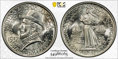 1937 50C Roanoke MS65