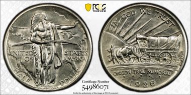 1926 50C Oregon MS63