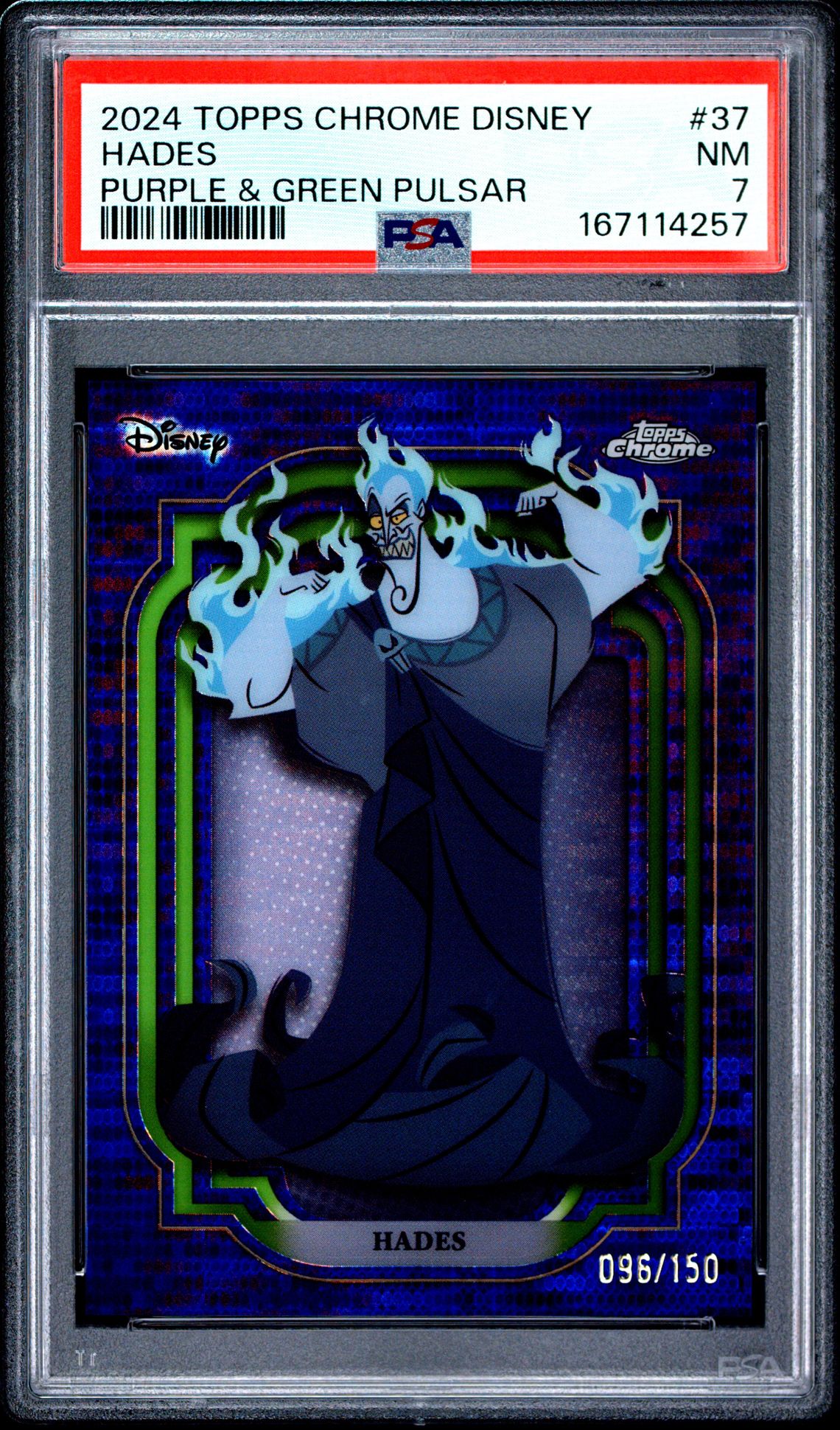 2024 Topps Chrome Disney Hades #37 (Purple & Green Pulsar) Nm 7 front