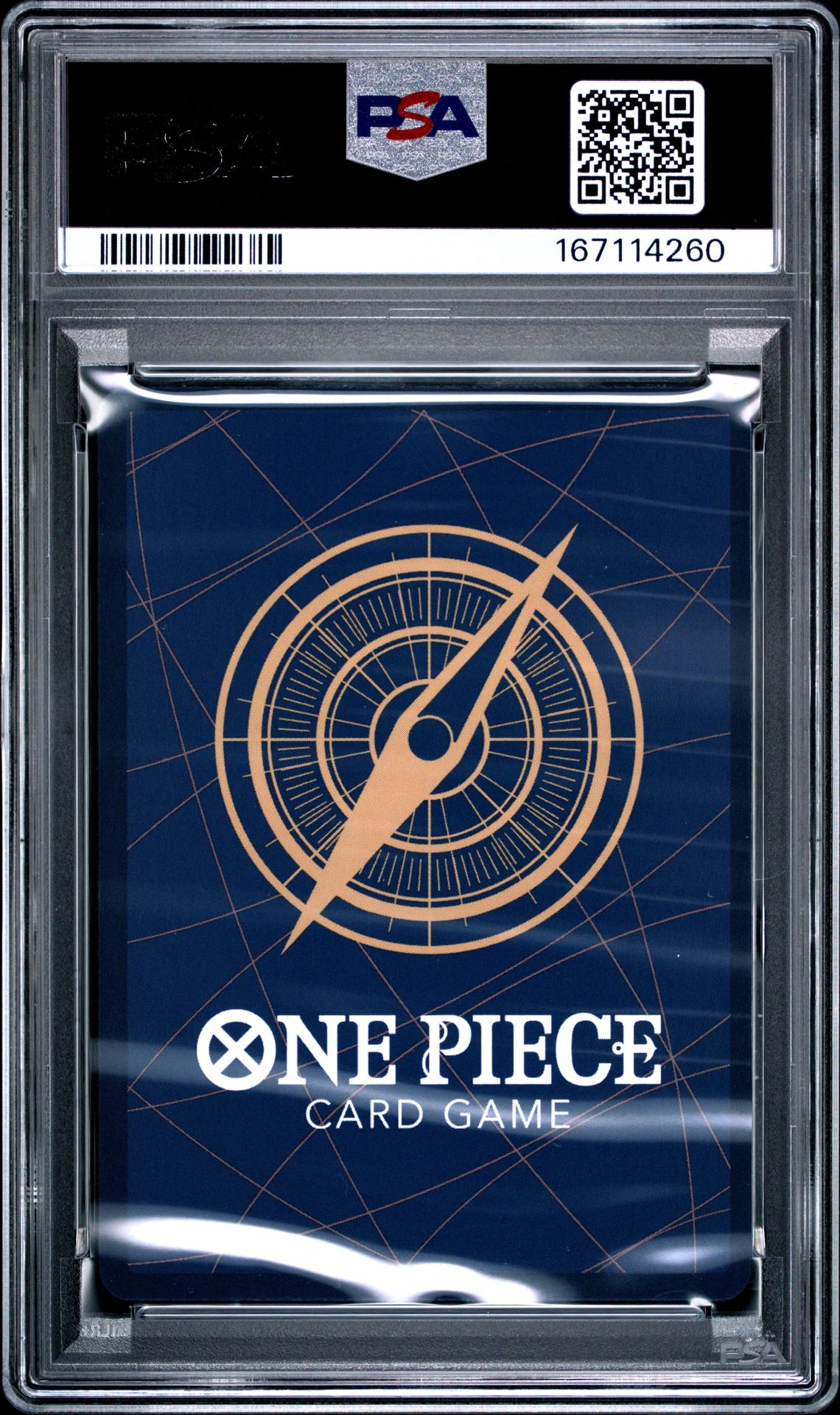2024 One Piece Op07-500 Years In The Future Trafalgar Law #010 (Treasure Rare) Gem Mt 10 back view - PSA certificate #167114260