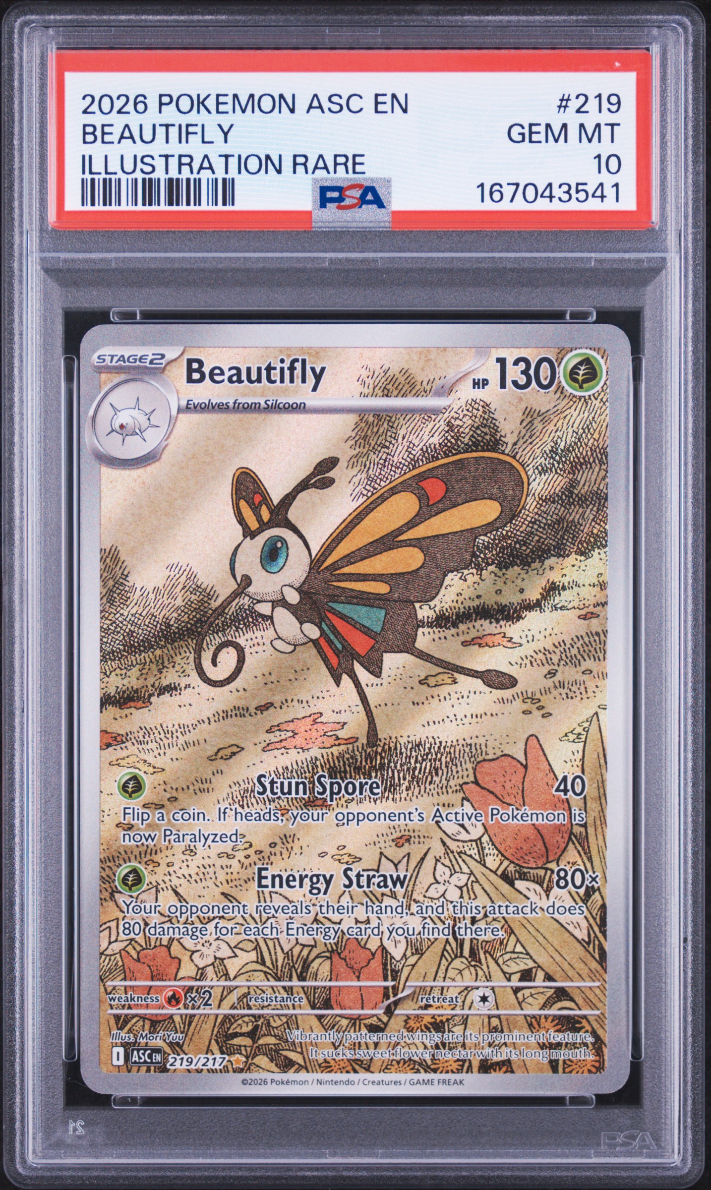 2026 #219 Beautifly PSA 10 Asc EN-Ascended Heroes