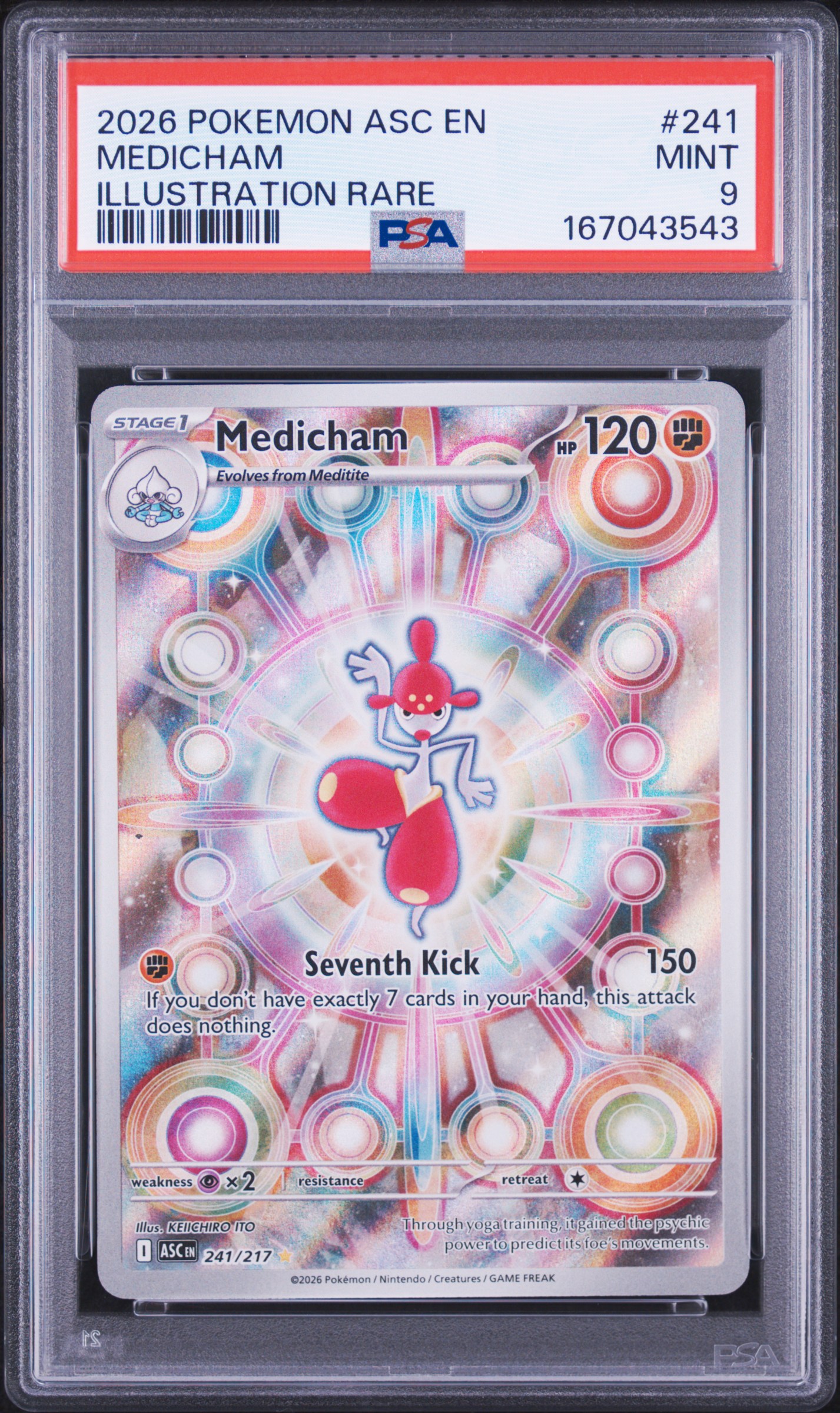 2026 #241 Medicham PSA 9 Asc EN-Ascended Heroes