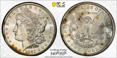 1881-S $1 MS63