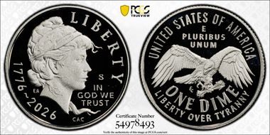 2026-S 10C Emerging Liberty Ag First Strike PR69DCAM