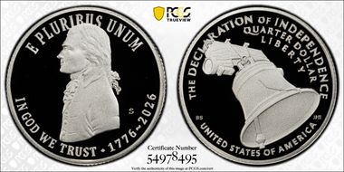 2026-S 25C Declaration of Independence Ag First Strike PR70DCAM