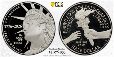 2026-S 50C Enduring Liberty Ag First Strike PR68DCAM