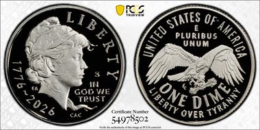 2026-S 10C Emerging Liberty Ag First Strike PR70DCAM