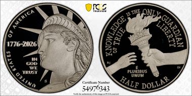 2026-S 50C Enduring Liberty Ag PR69DCAM