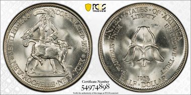 1938 50C New Rochelle MS66