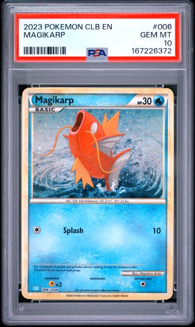 2023 Pokemon Clb-Trading Card Game Classic Blastoise & Suicune Ex Deck #006 Magikarp (PSA 10)