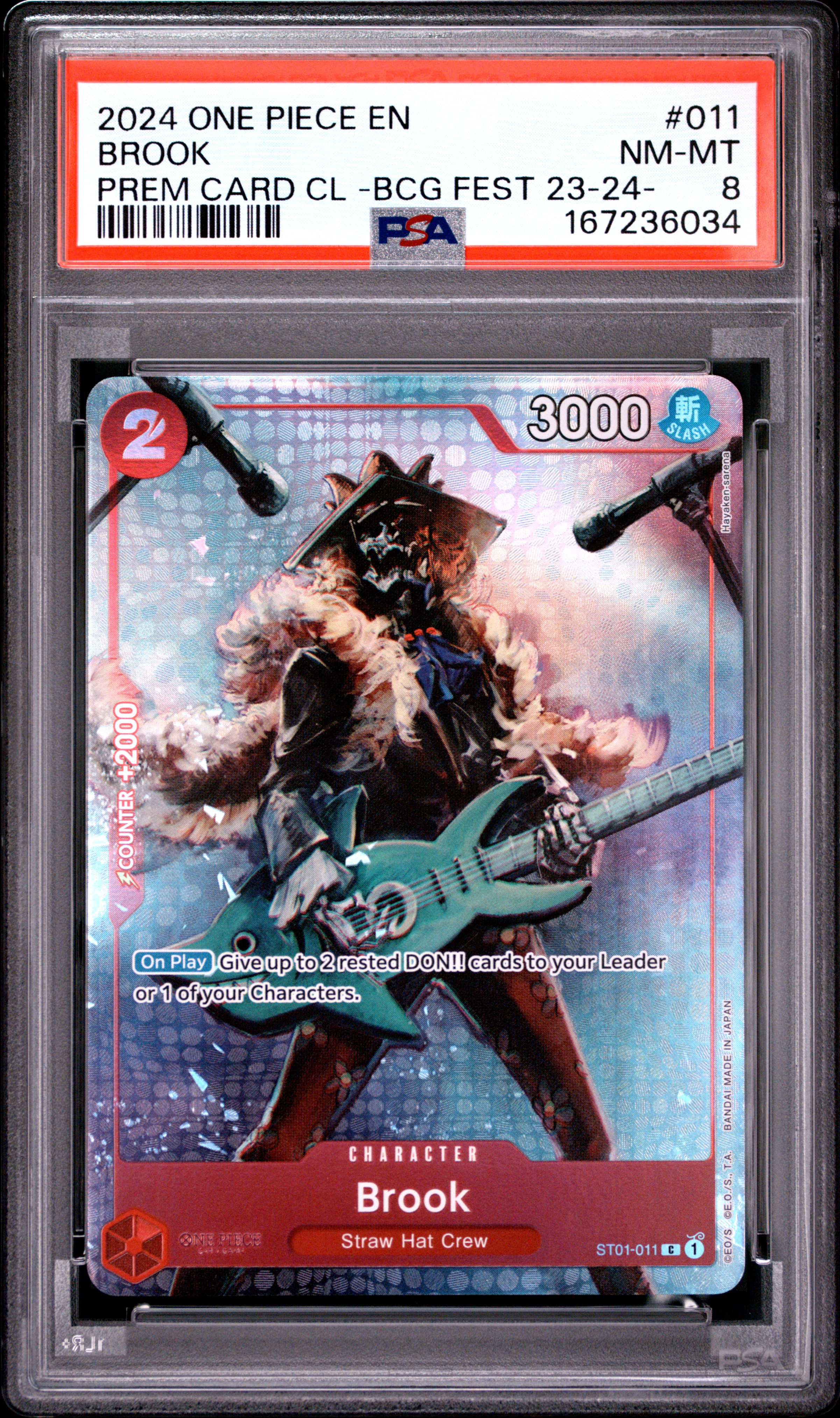 2024 #011 Brook PSA 8 One Piece Premium Card Collection -Bandai Card Games Fest 23-24 Edition-