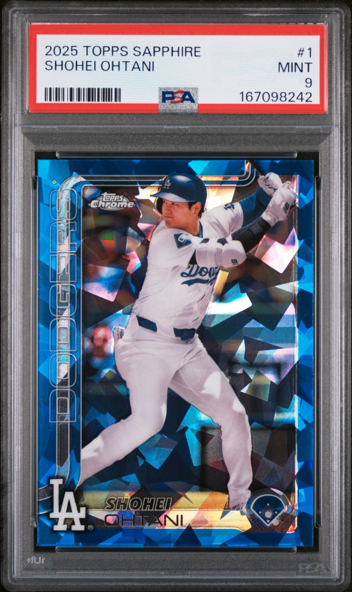 2025 Topps Chrome Sapphire Shohei Ohtani #1 Mint 9 front