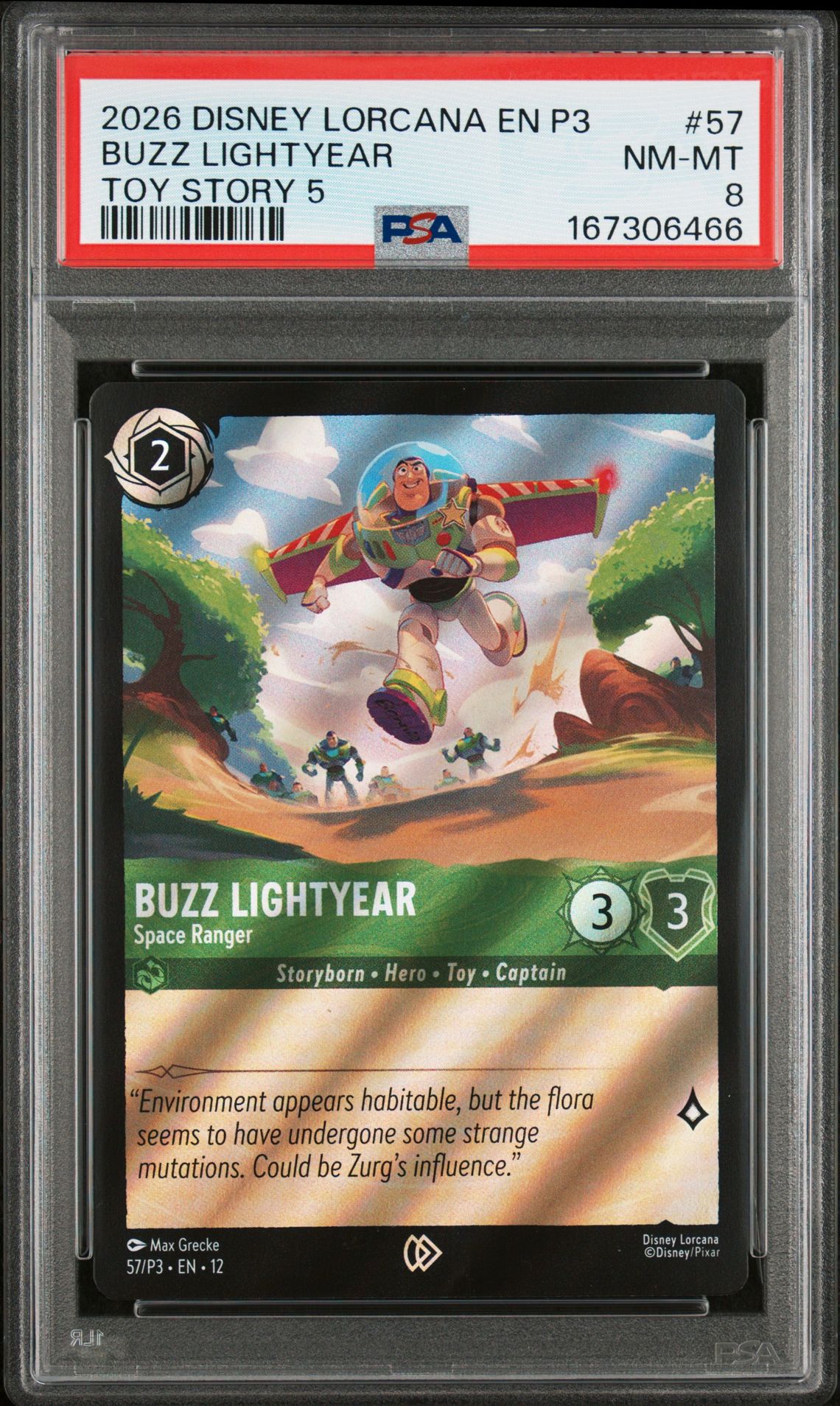 2026 Disney Lorcana En P3-Promo Buzz Lightyear #57 (Toy Story 5) Nm-Mt 8 front