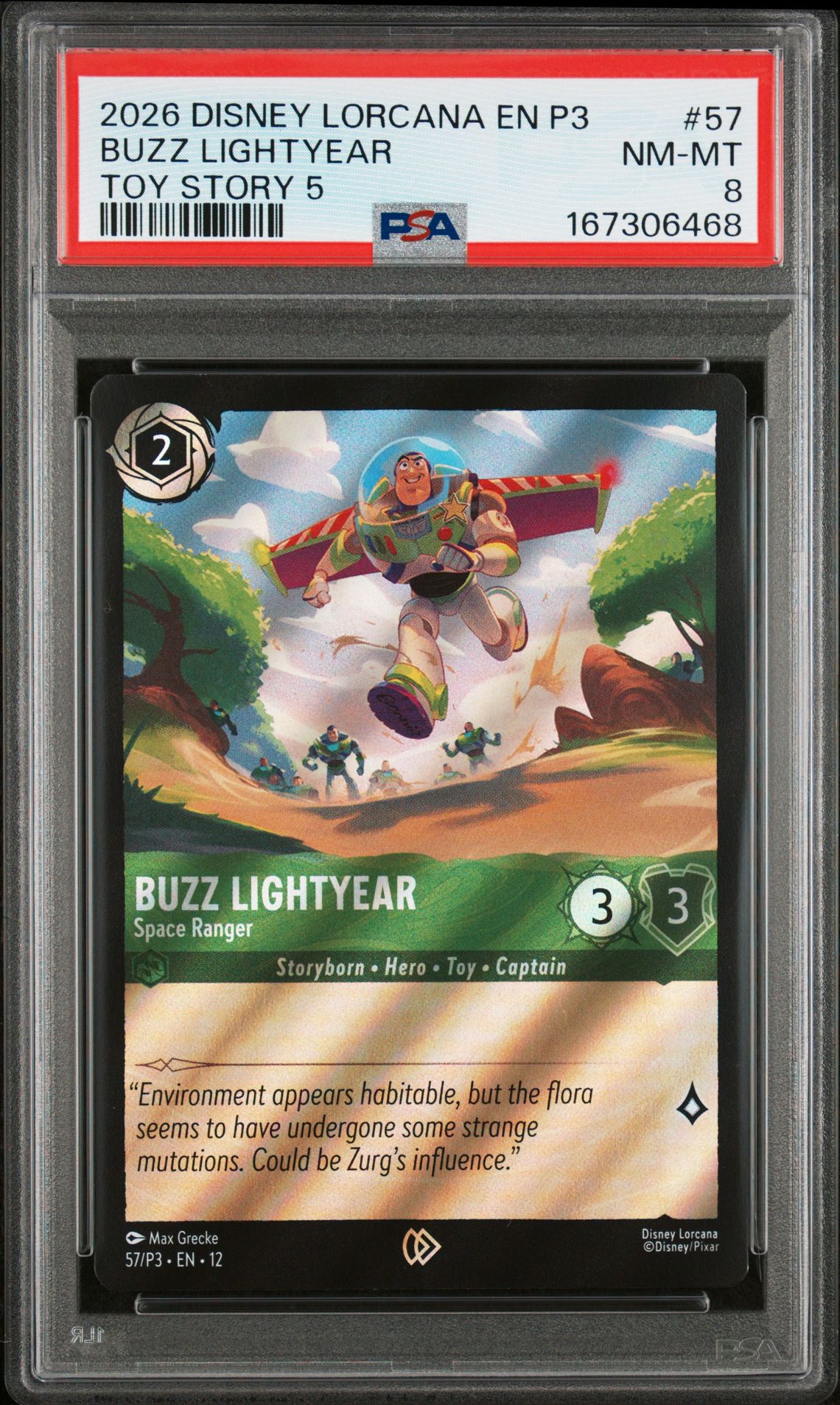 2026 Disney Lorcana En P3-Promo Buzz Lightyear #57 (Toy Story 5) Nm-Mt 8 front