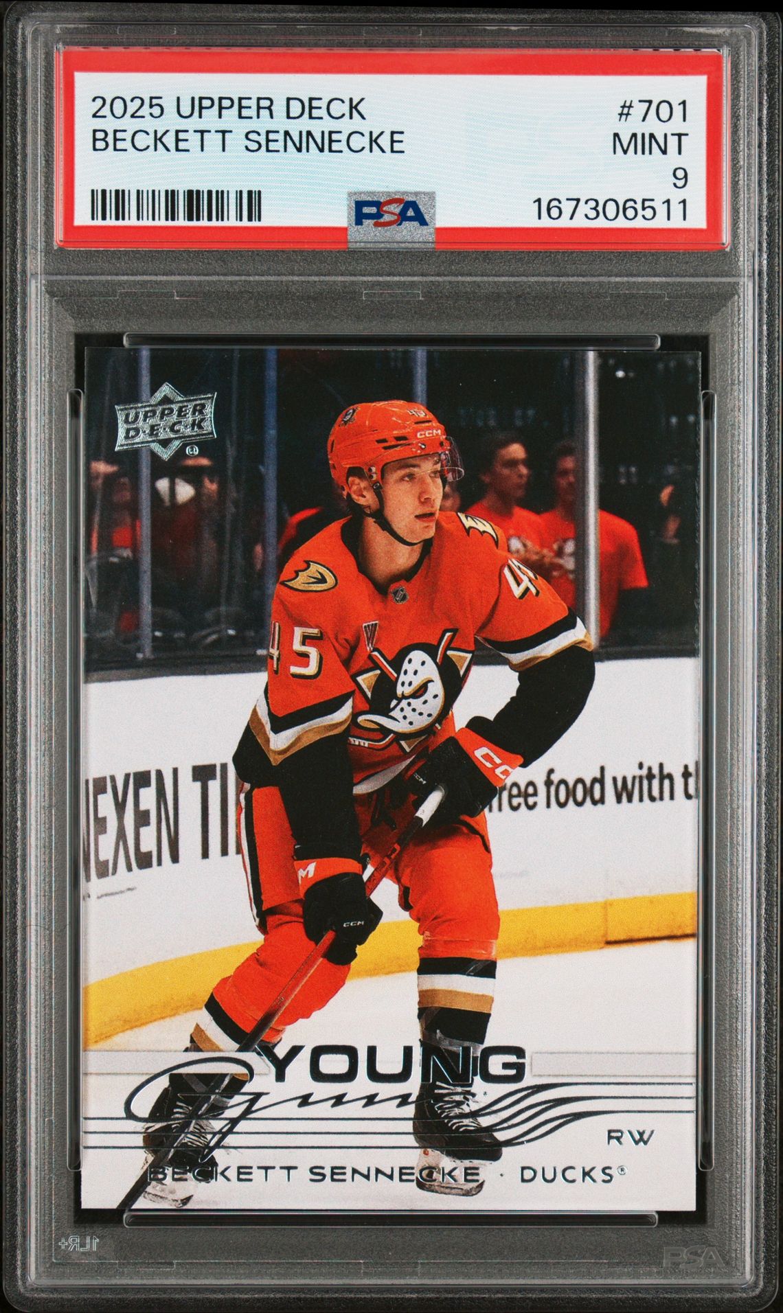 2025 Upper Deck Beckett Sennecke #701 Mint 9 front