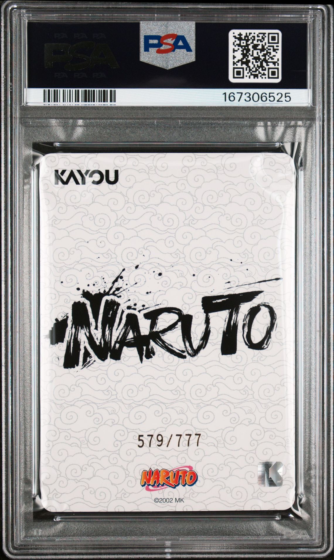 2026 Kayou Naruto Smriti Collectible Card Nrsa03-Chapter Jin English Series 3 Ar Hiruzen Sarutobi #002L4 Gem Mt 10 back view - PSA certificate #167306525
