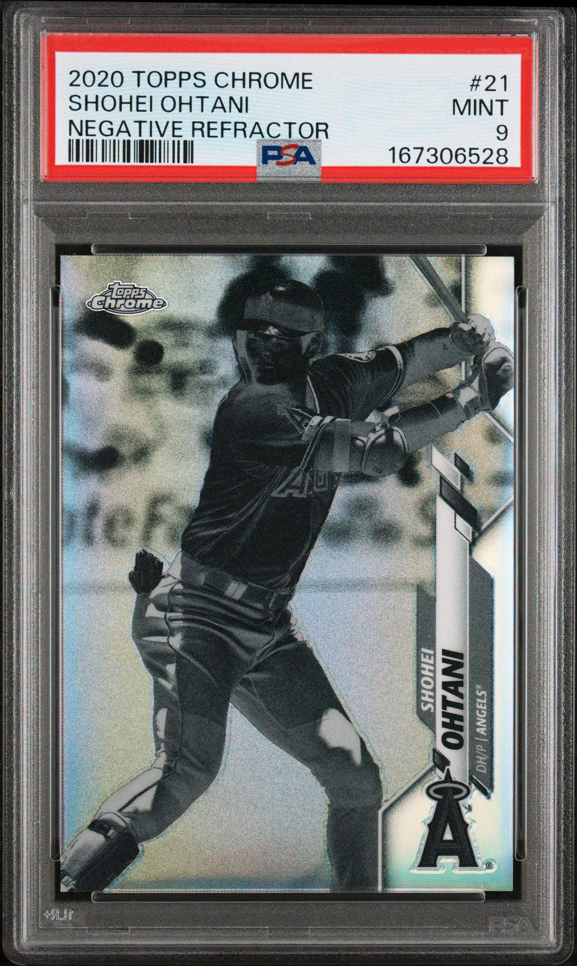 2020 Topps Chrome Shohei Ohtani #21 (Negative Refractor) Mint 9 front