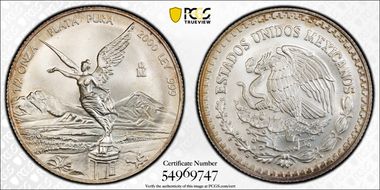 2000-Mo 1/2 oz Libertad Ag MS68