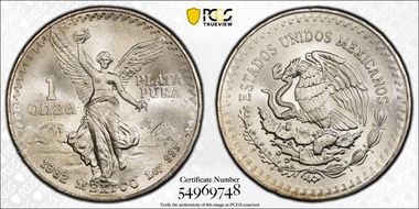 1982-Mo Onza Libertad Ag MS67