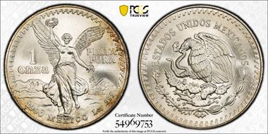 1990-Mo Onza Libertad Ag MS68