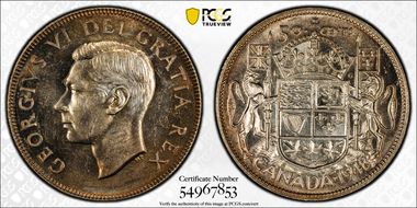 1948 50C Narrow Date MS64