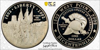 2002-W $1 West Point PR68DCAM