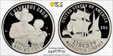2026-S 25C Mayflower Compact Ag PR70DCAM