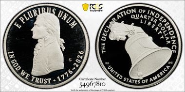 2026-S 25C Declaration of Independence Ag PR69DCAM