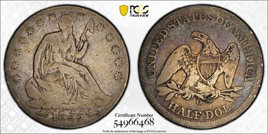 1855-O 50C Arrows G4